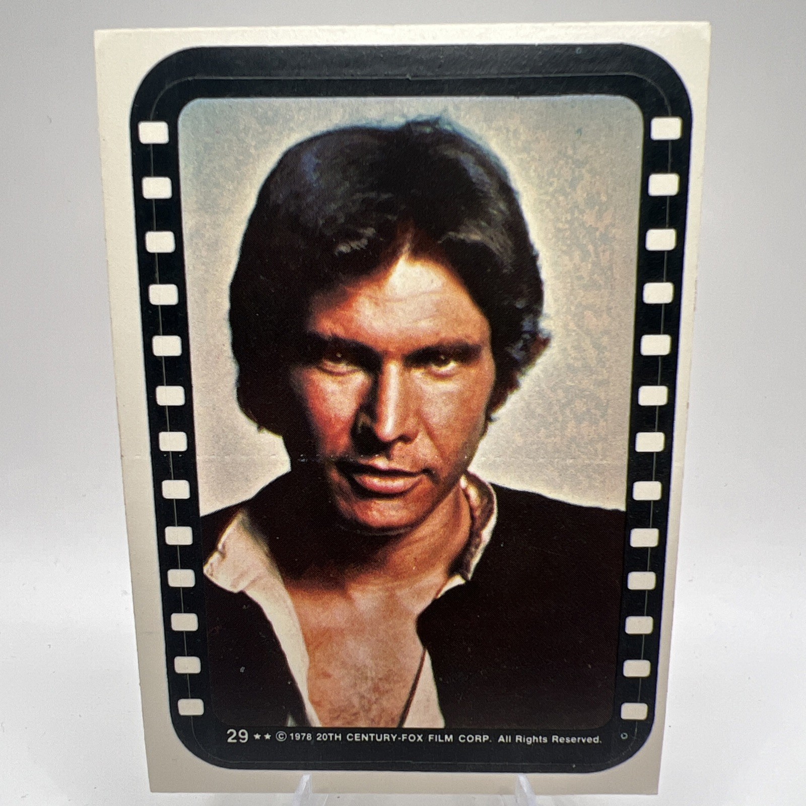 1977 Topps Star Wars Sticker #29 Han Solo / Harrison Ford 