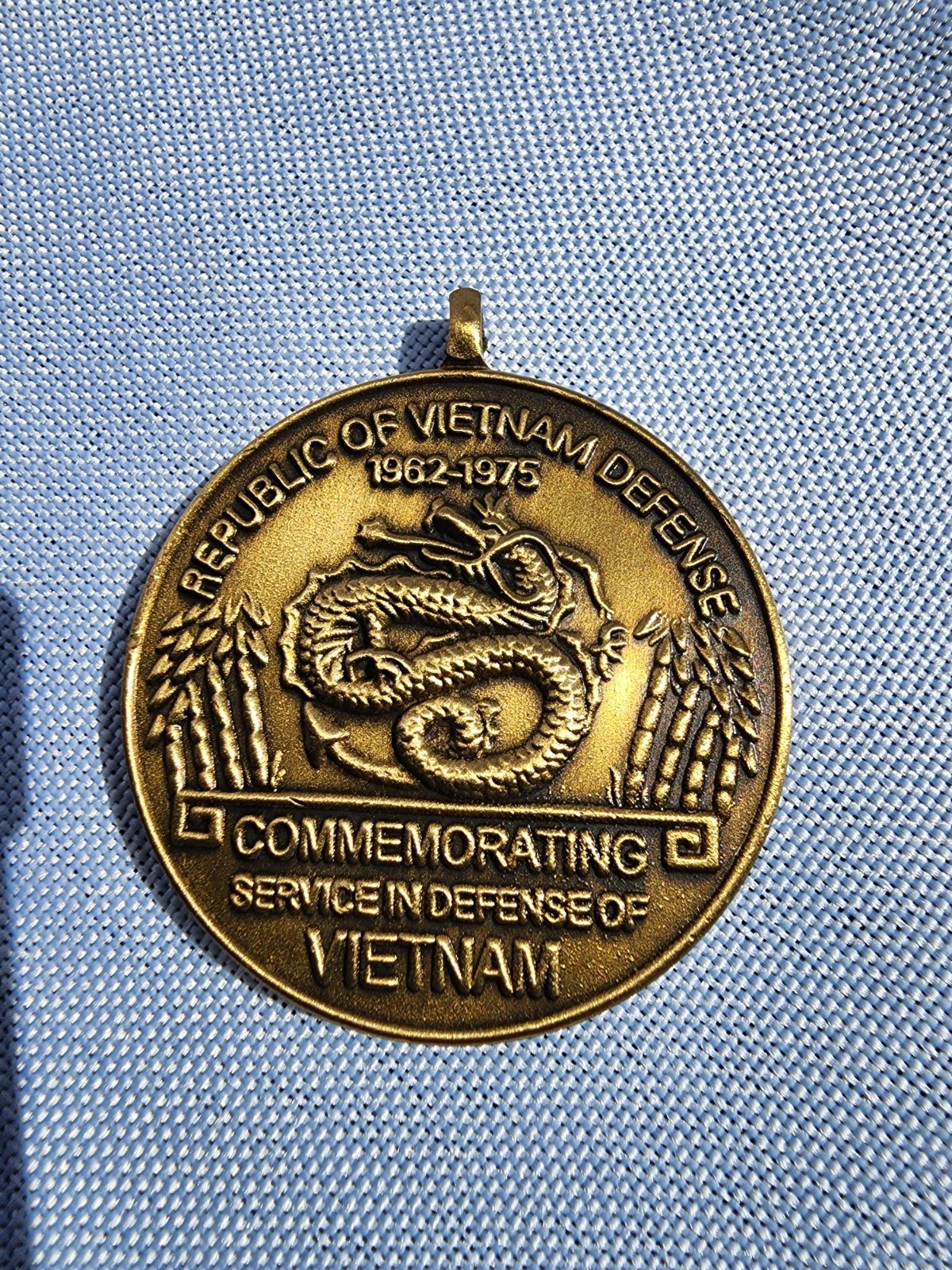 10 Bronze Vietnam Defense Commemorative Service Medal Medallion Pendant Necklace