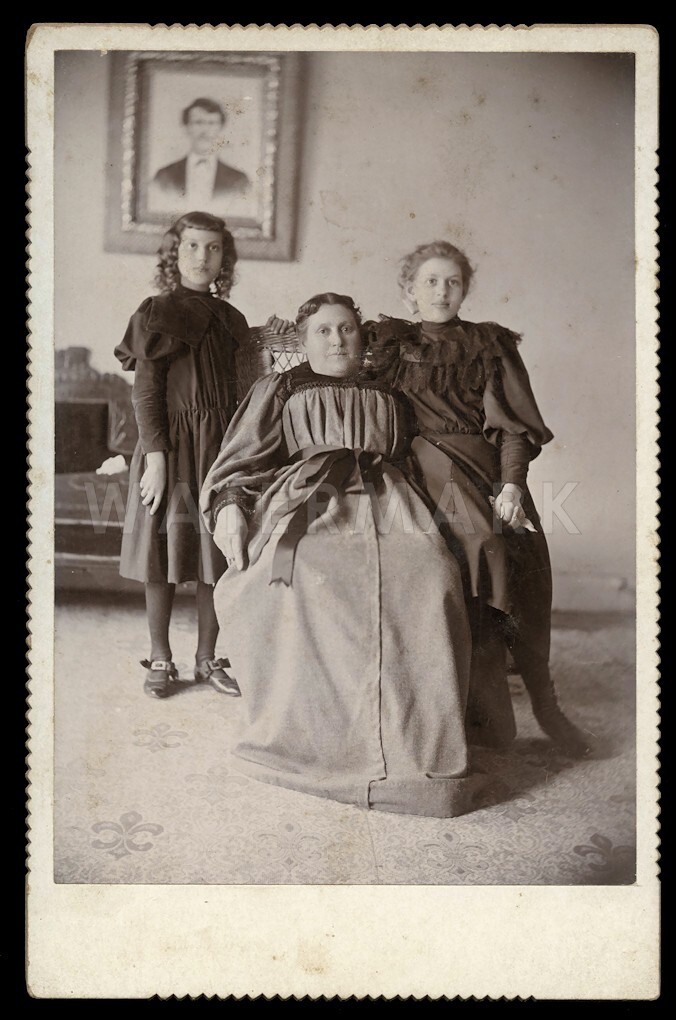 St. Joseph Missouri Family Mourning Photo of Dead Husband, Widow Jesse James St. Joseph Missouri Family Mourning Photo of Dead Husband, Widow Jesse James