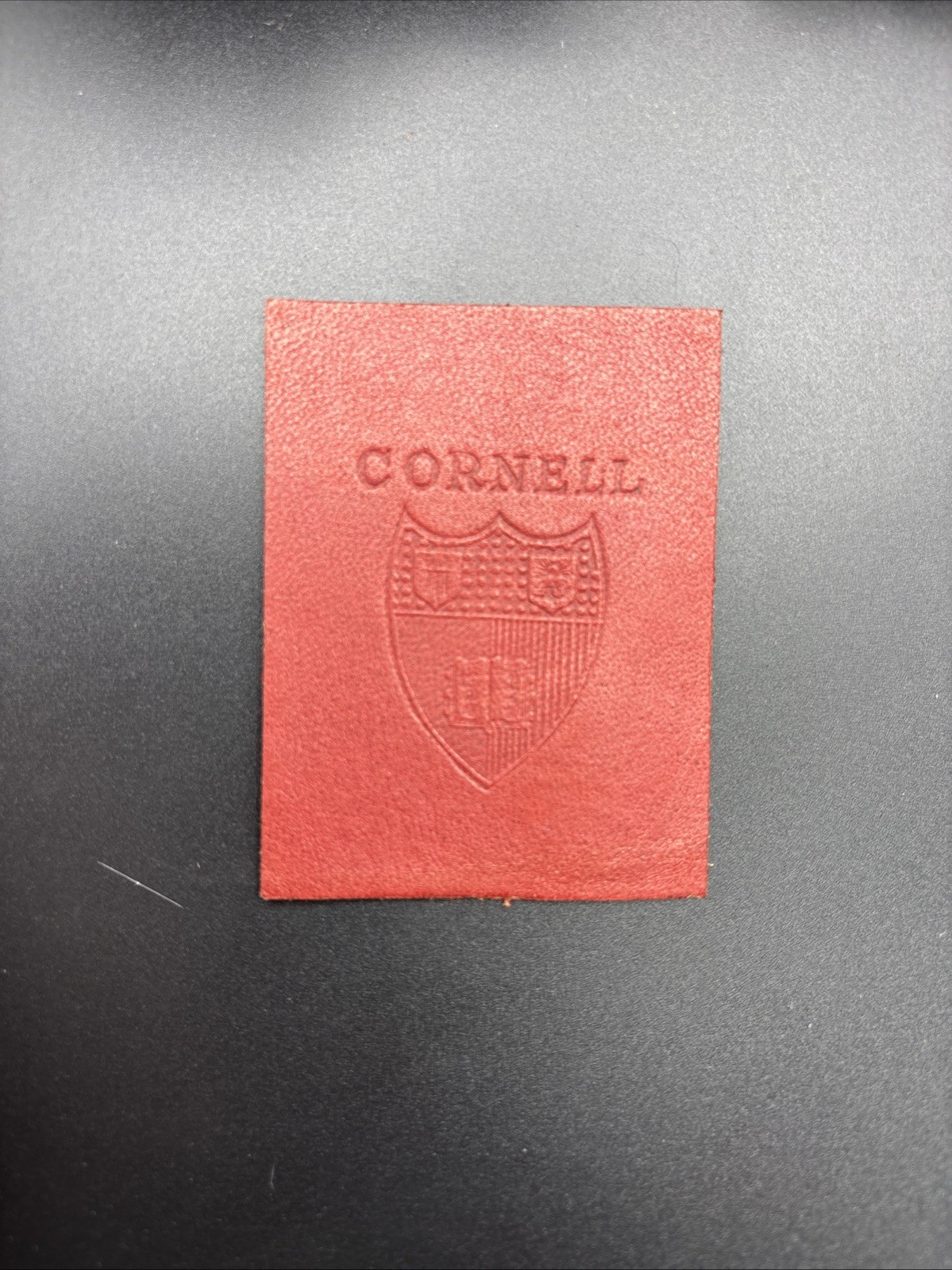 c1910 Cornell University Tobacco Leather College Seal Cigarette Premium Antique