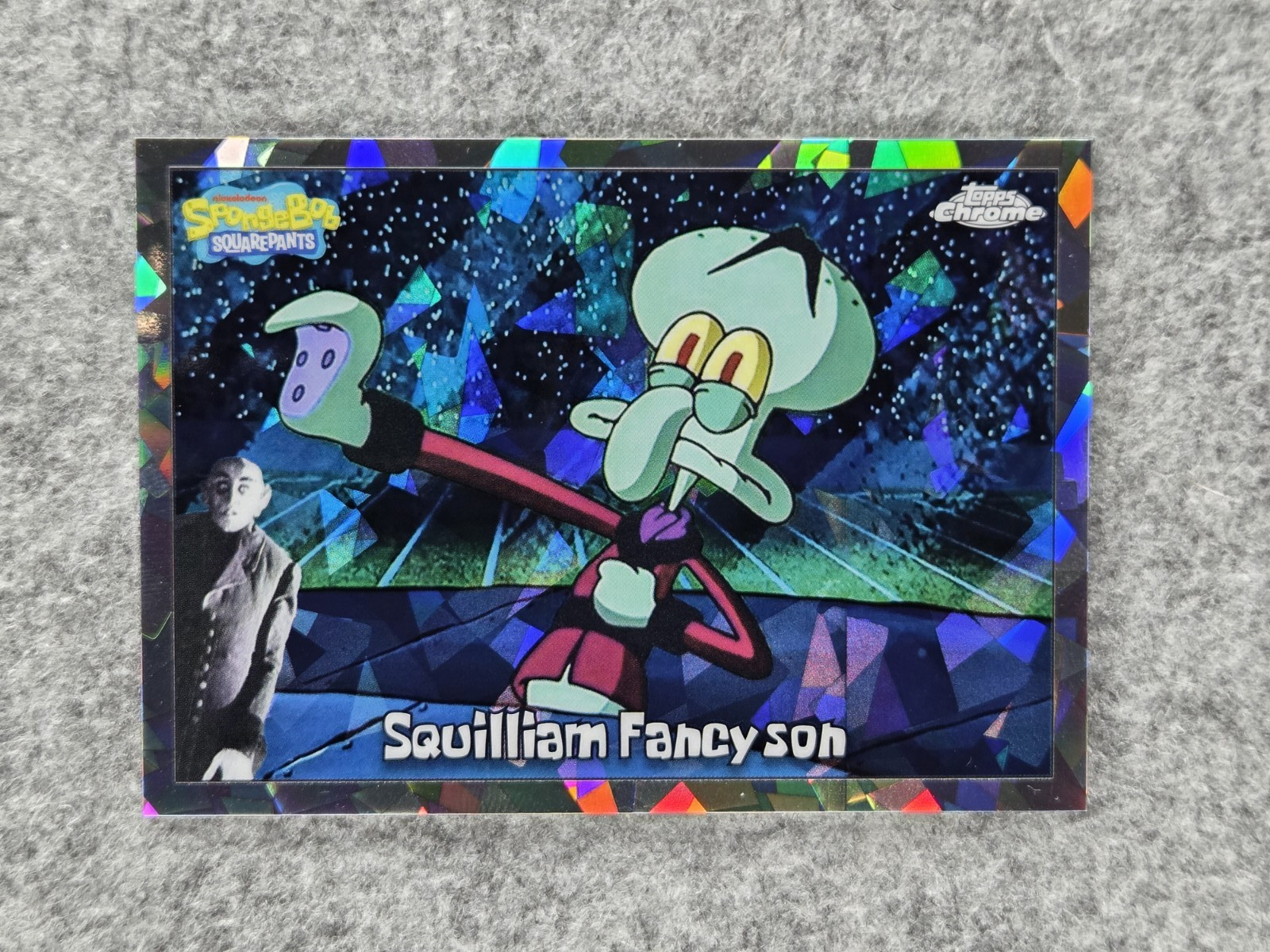 2025 SpongeBob Topps Chrome Squilliam Fancyson #13 Nightshift Variant SSP /25 2025 SpongeBob Topps Chrome Squilliam Fancyson #13 Nightshift Variant SSP /25