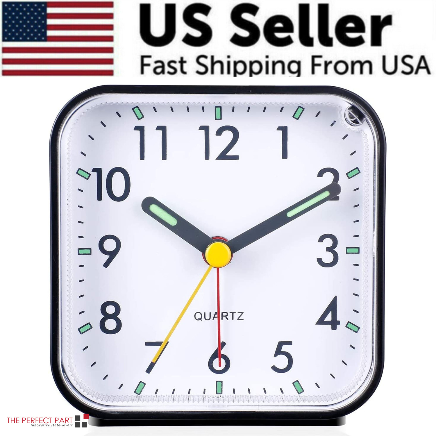 LED Desk Alarm Clock Nightlight Snooze Quiet Non Ticking Battery Powered Bedroom LED Desk Alarm Clock Nightlight Snooze Quiet Non Ticking Battery Powered Bedroom