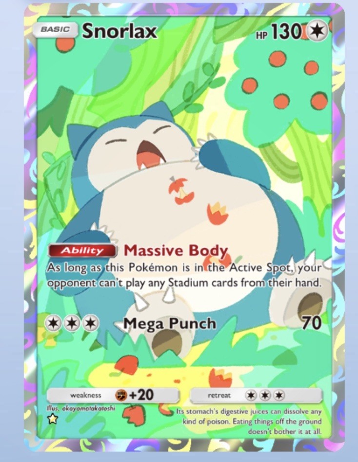 Pokemon TCG Pocket ✨ SNORLAX - Full Art - Wonders -ENGLISH (PokeMon digitalCard