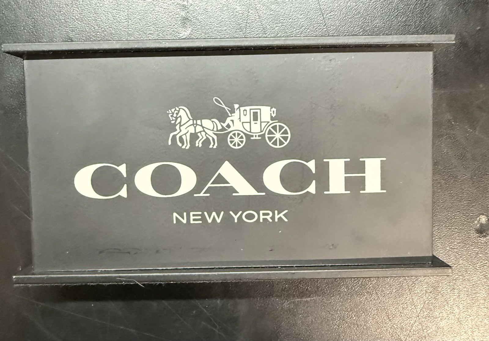 Coach New York Store Display Sign Retail Countertop Advertising Plaque