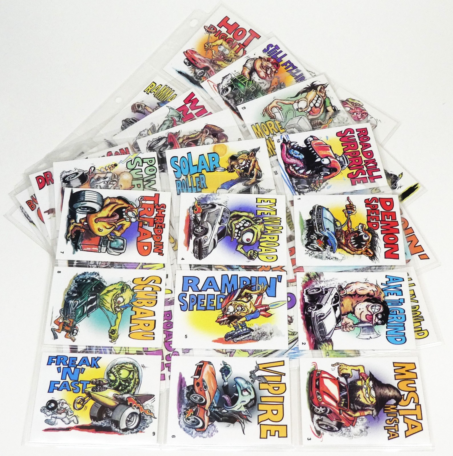 🚨 1999 DEKAY Hot Rod Super Freaks VERY RARE 44 Card Set + Bonus, Like Odd Rods