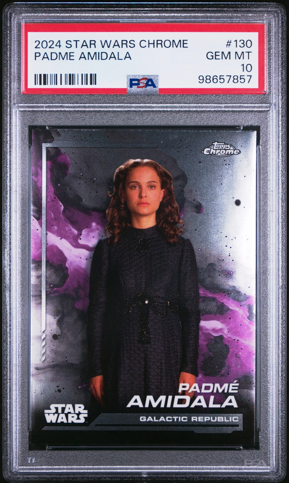 2024 Topps Chrome Star Wars Padme Amidala #130 PSA 10