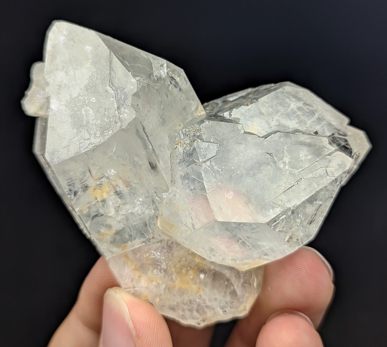 100-gm Natural Quartz var. Japan Law Twin from Skardu Pakistan.