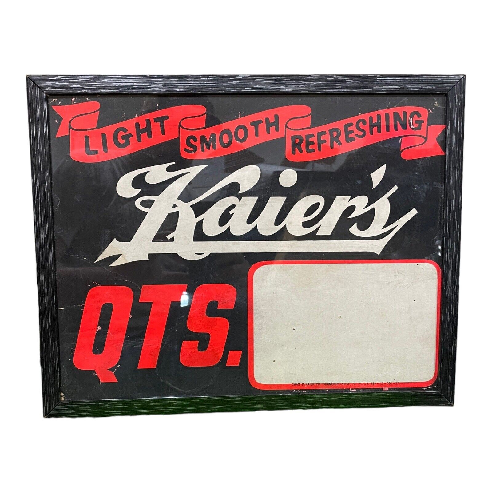 Kaiers Special Beer PaperBoard POS Store Advertising Sign 16x12