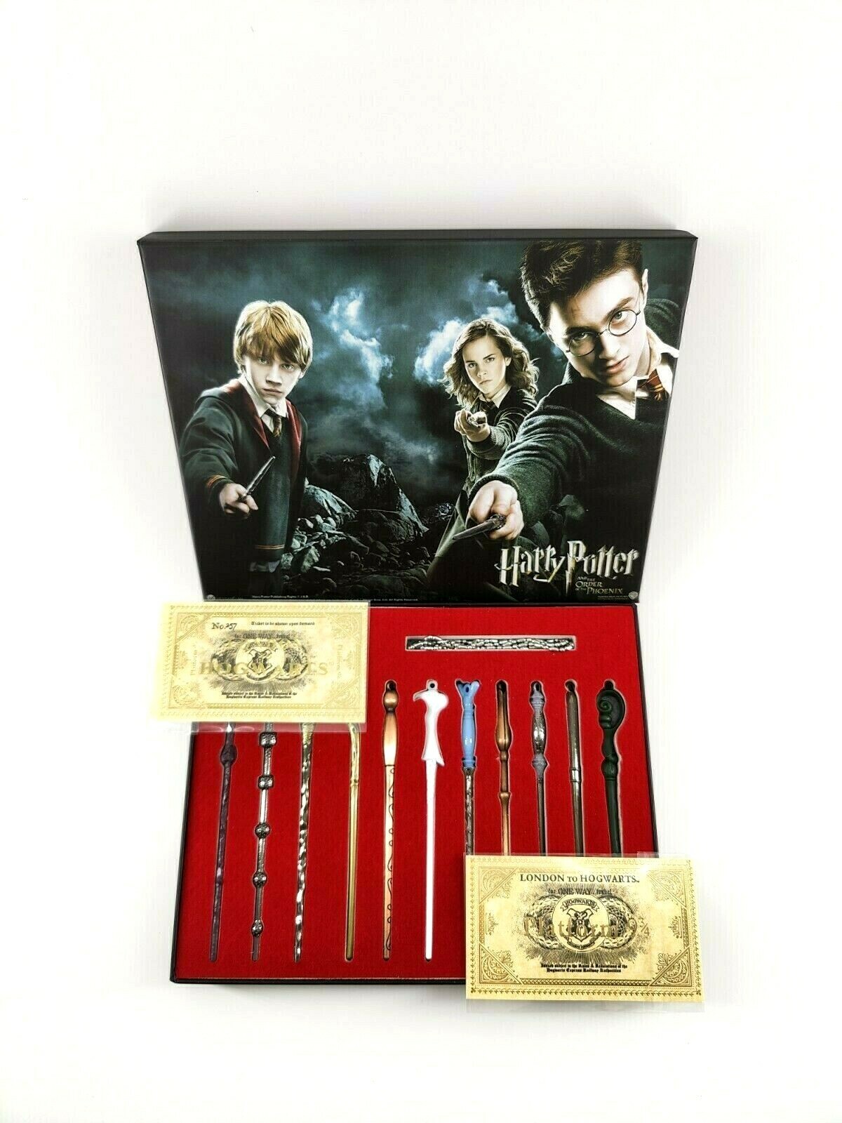 New Harry Potter New Edition Magic Wands w/ 2 Tickets Cards Great Gift Box Set New Harry Potter New Edition Magic Wands w/ 2 Tickets Cards Great Gift Box Set