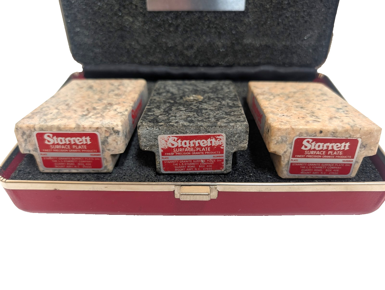 Starrett Granite Surface Plate Set Salesman Sample Rare Starrett Granite Surface Plate Set Salesman Sample Rare