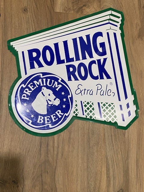 Vintage Original Rolling Rock 1998 Beer Tin Beer Sign  16” x 15” - Latrobe PA