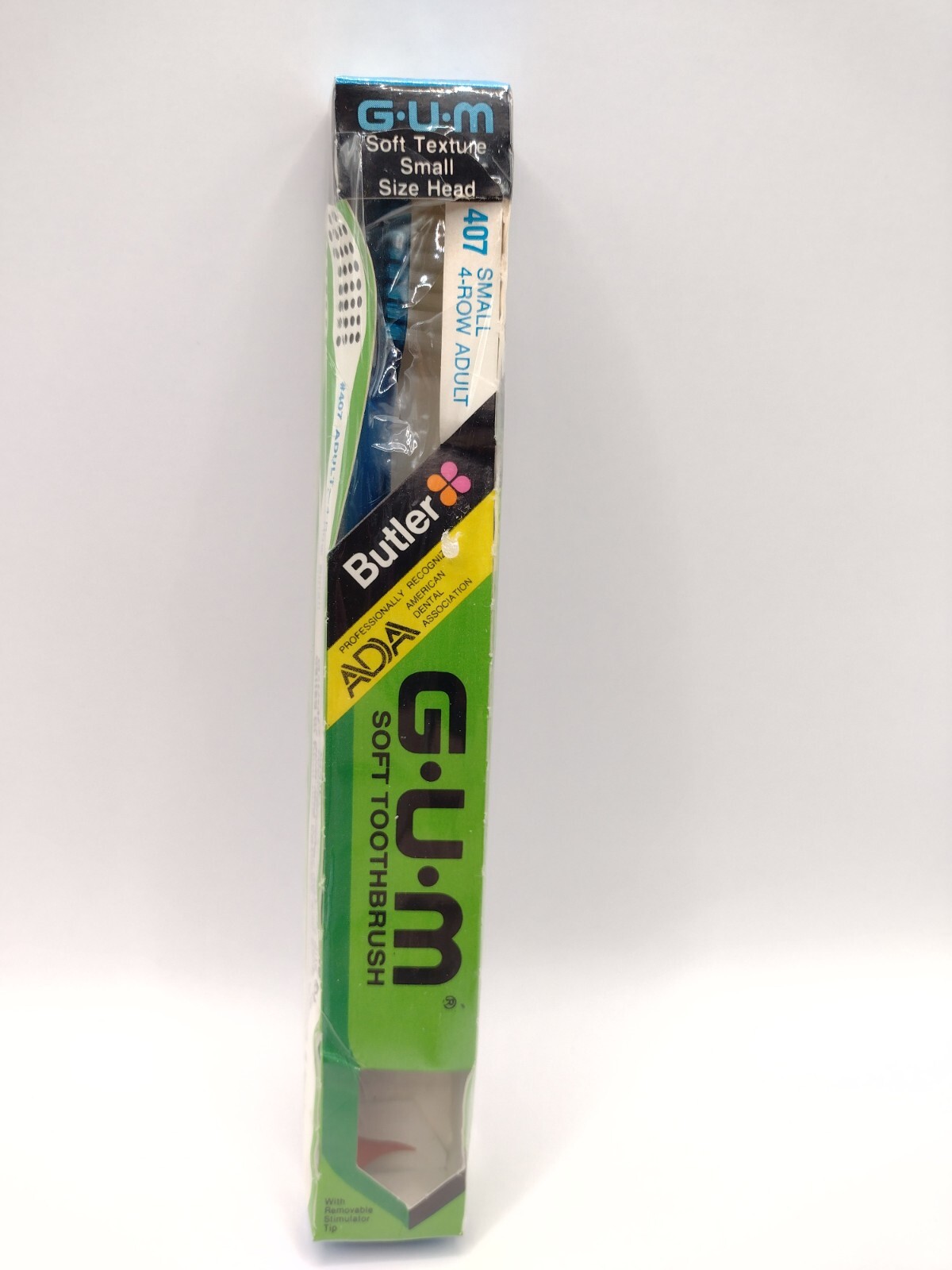 Vintage Gum Butler 407 Small Toothbrush 4 Row Adult Small