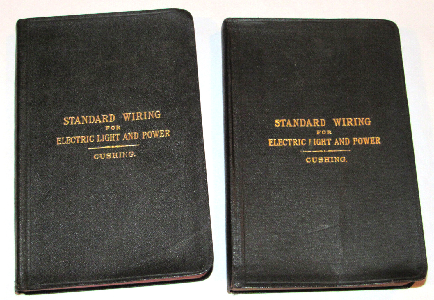 2 BOOKS 'STANDARD WIRING FOR ELECTRIC LIGHT & POWER' H C CUSHING 1912 & 1913