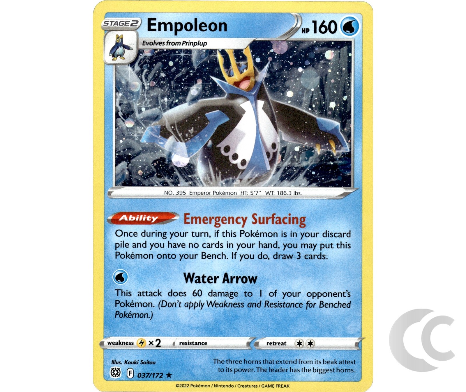 Empoleon 037/172 Brilliant Stars Cosmos Holo Pokemon TCG English NM