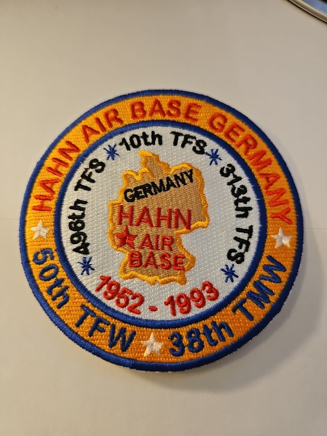 USAF PATCH HAHN AIR BASE, GERMANY, 50TH TFW, 38TH TMW USAF PATCH HAHN AIR BASE, GERMANY, 50TH TFW, 38TH TMW