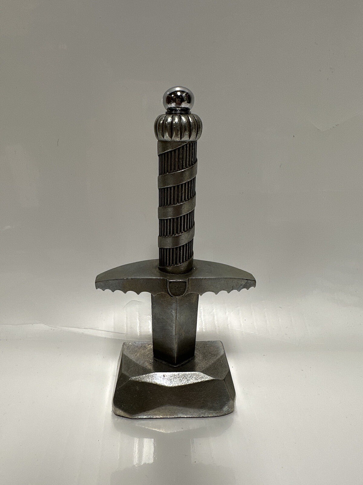 Jac Zagoory Designs Sword Design Pewter Pen Holder Pen Vintage RARE