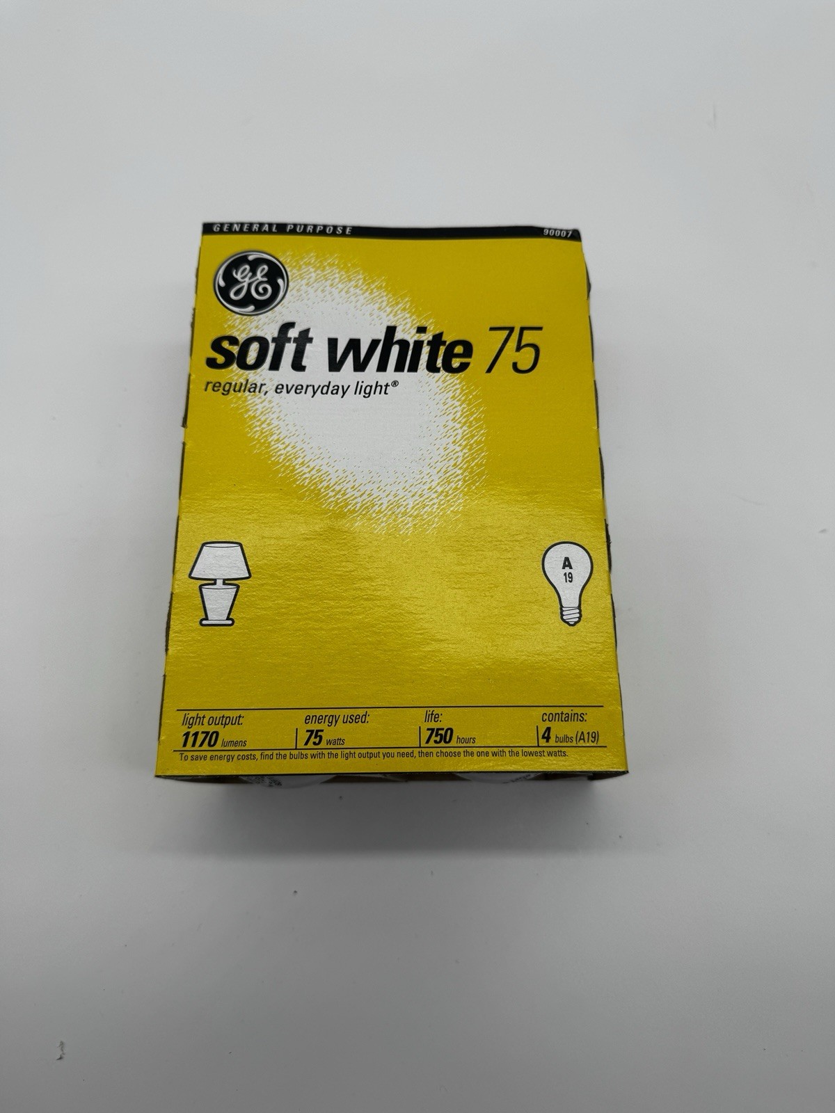GE 75 Watt Soft White Light Bulbs~4 of Pack~New Old Stock