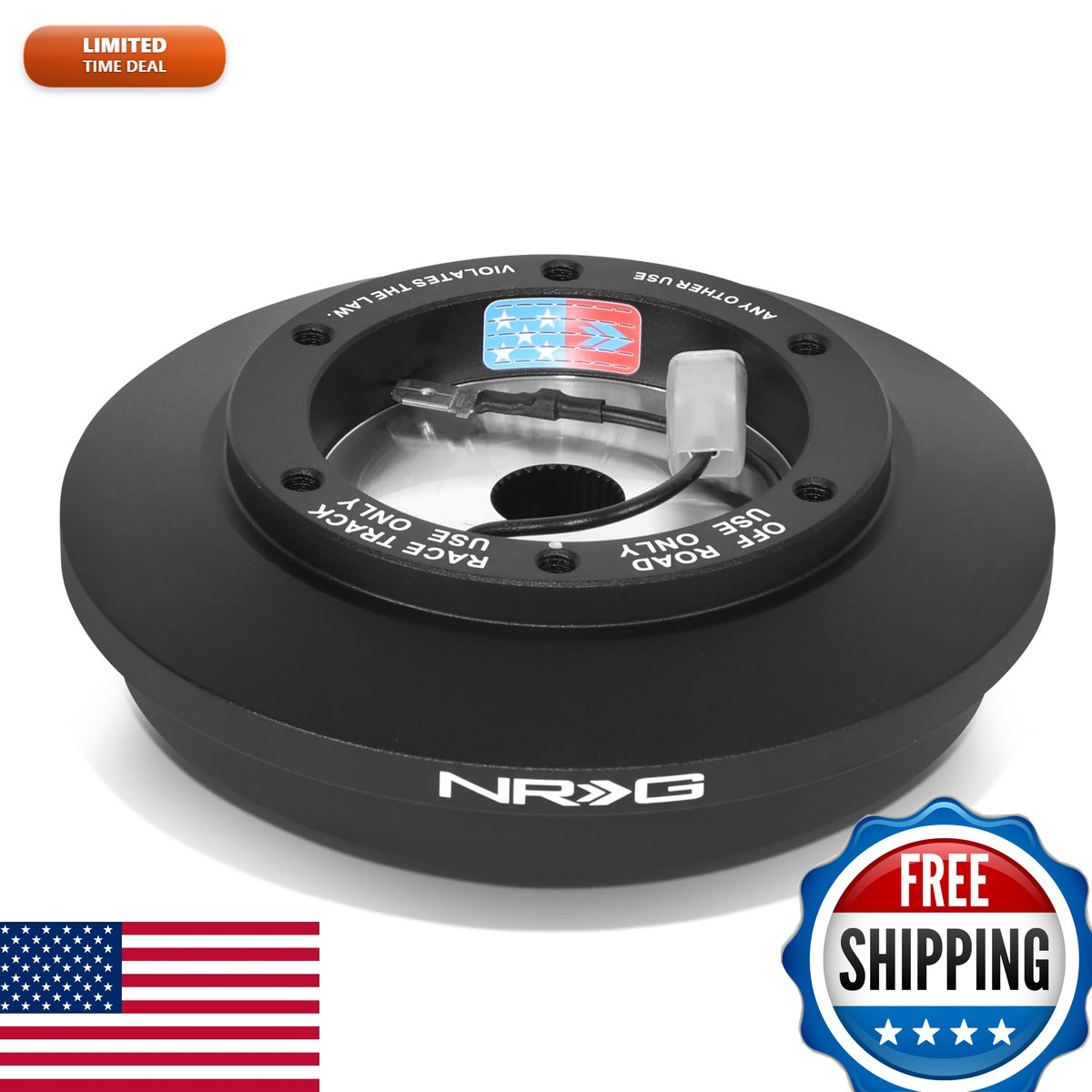 NRG Innovations NRG-SRK-121H Quick Release Short Hub Adapter 6x70mm Black Body
