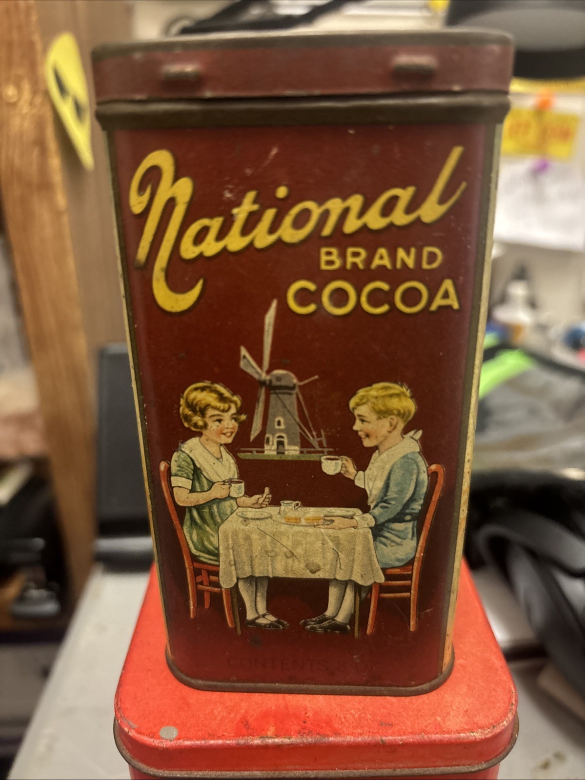 Vntg c1920's National brand Cocoa Tin, US Capital Bldg, Capital Dome Wash DC Vntg c1920's National brand Cocoa Tin, US Capital Bldg, Capital Dome Wash DC