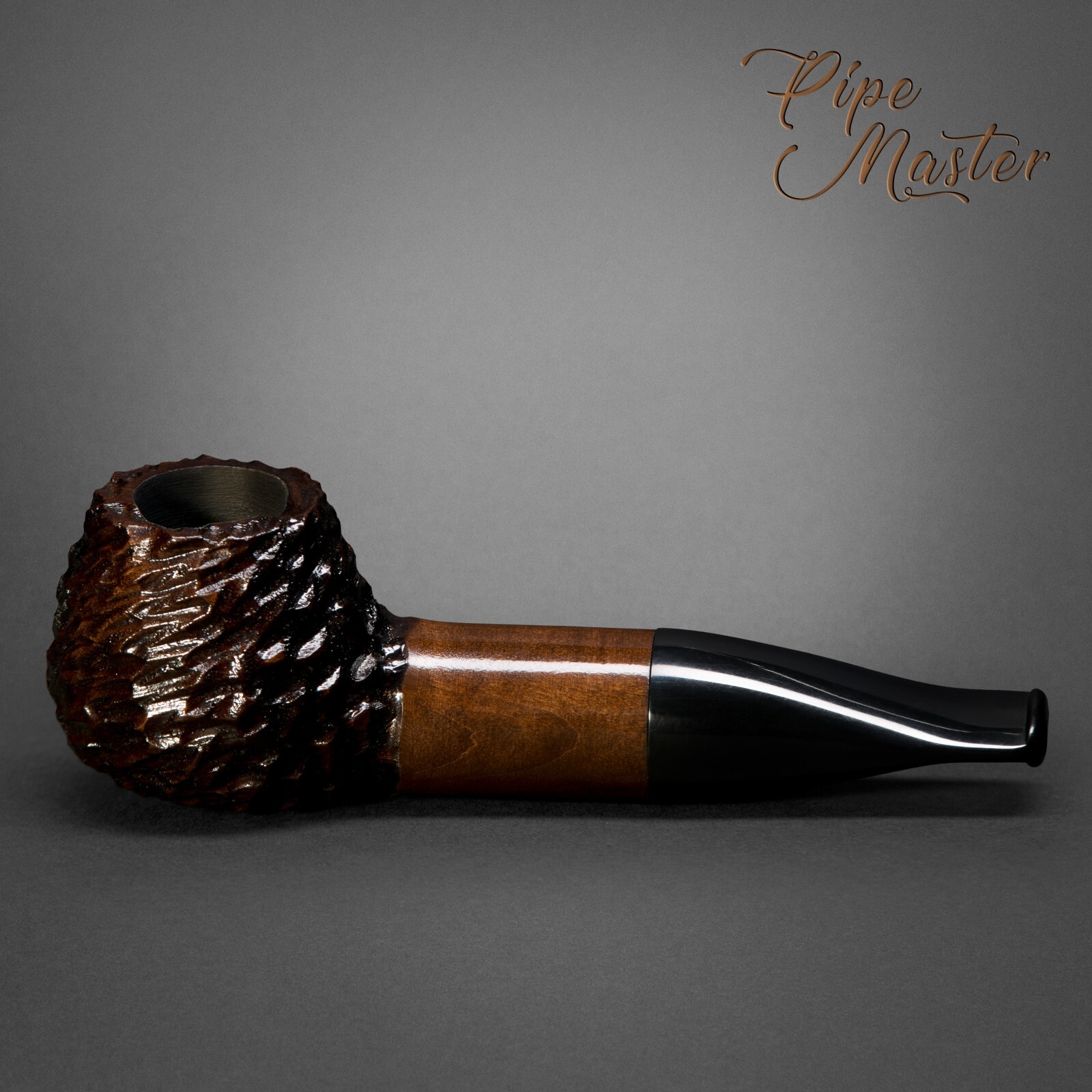 Mr. Brog HAND MADE WOODEN SMOKING PIPE for TOBACCO 34 Buldog Rustic PEAR + BOX