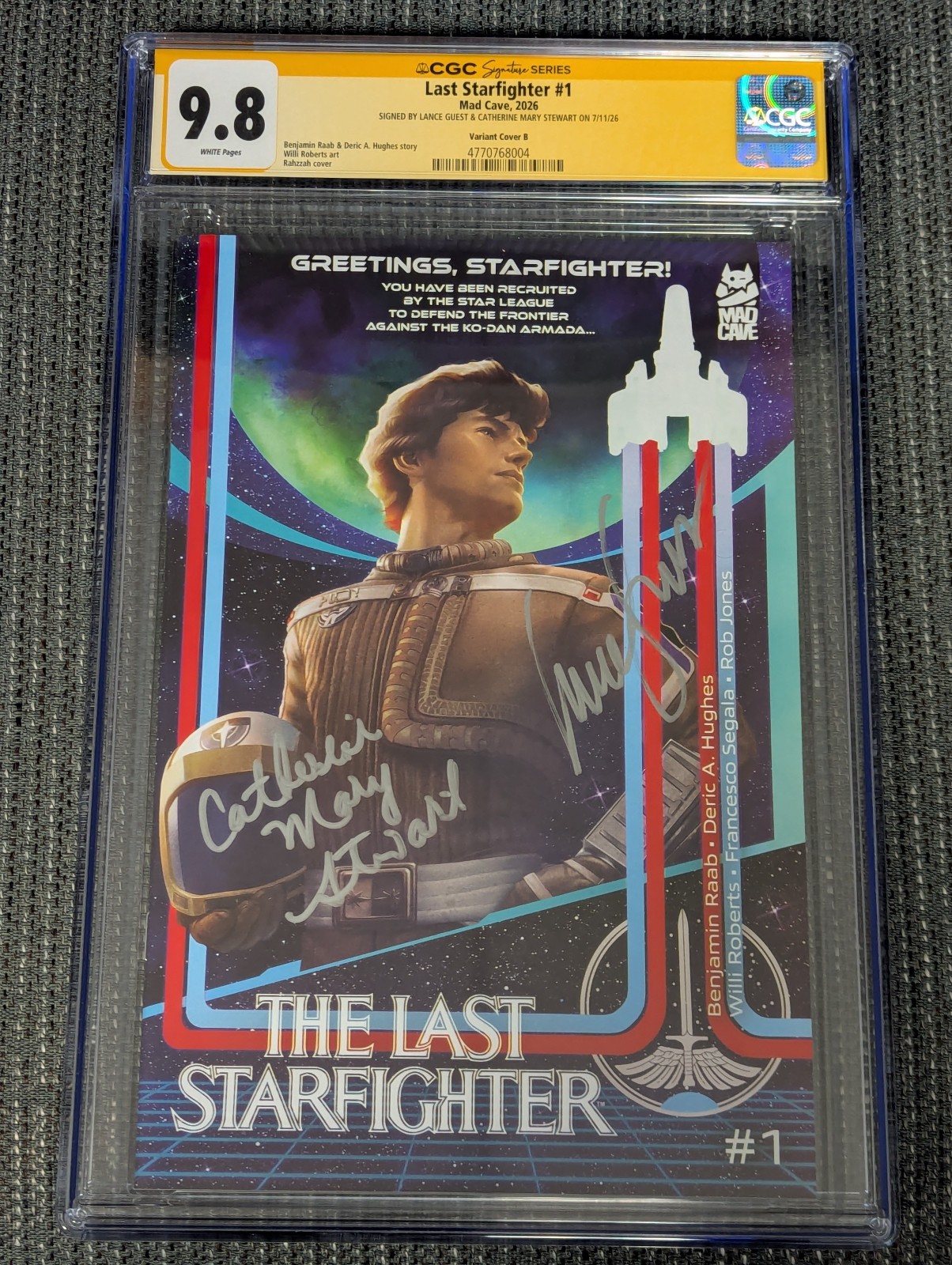Last Starfighter #1 Cover B 2026 CGC Signature Series 9.8 Signed Guest/Stewart