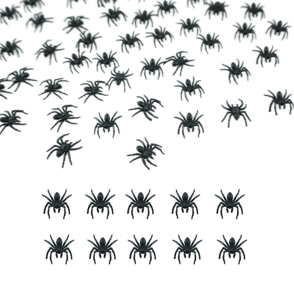 SaktopDeco 50 PCS Mini Plastic Spiders Small Fake Scary Realistic... SaktopDeco 50 PCS Mini Plastic Spiders Small Fake Scary Realistic...