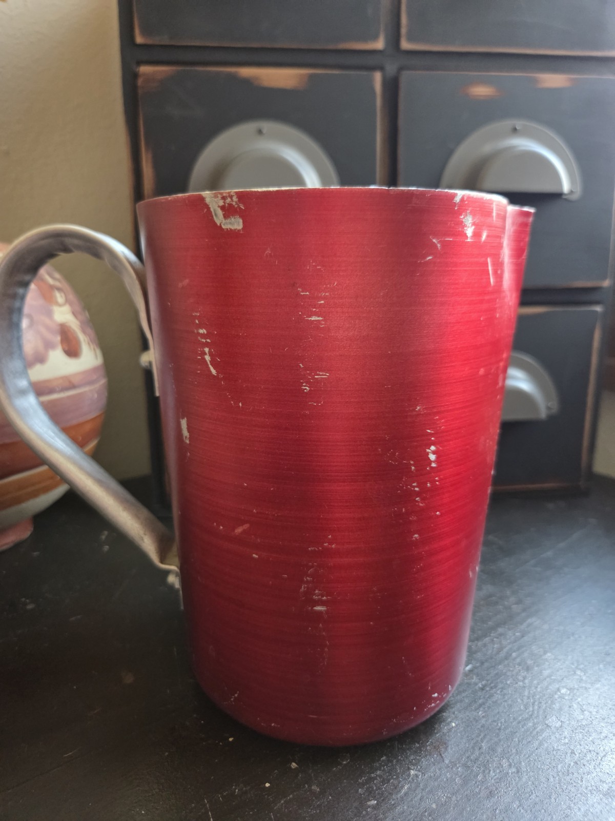 Red Aluminum Pitcher By Payne Mfg 50s Vibrant Decor Vintage Anodized Farmhouse Red Aluminum Pitcher By Payne Mfg 50s Vibrant Decor Vintage Anodized Farmhouse