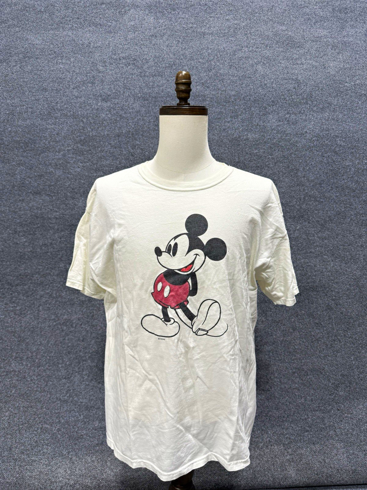 Vintage Hanes Heavyweight Mickey Mouse T-Shirt Adult XL Disney USA Cream