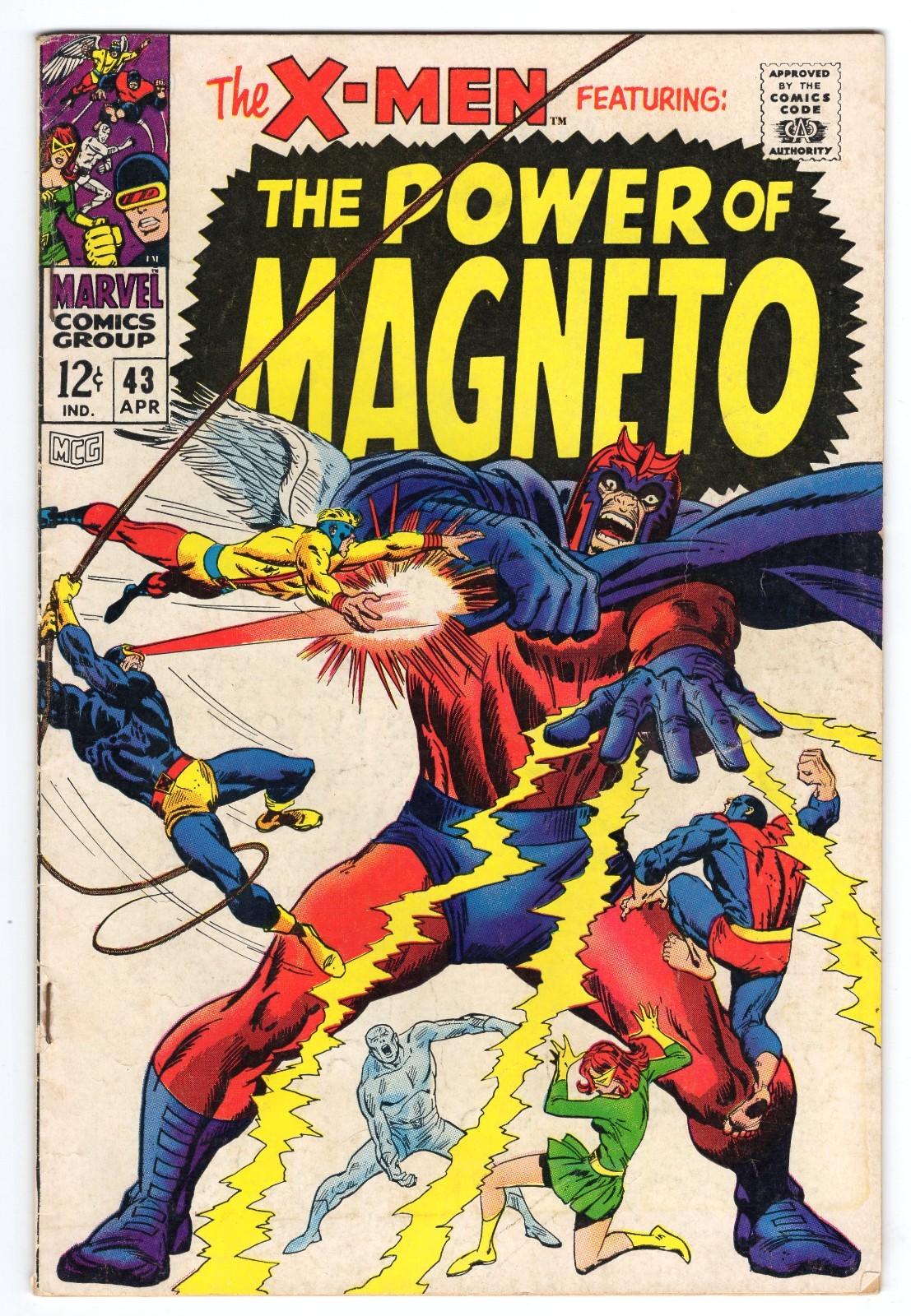 X-Men 43 1968 Marvel Comics VG+ 4.5 Magneto Cyclops Marvel Girl Scarlet Witch