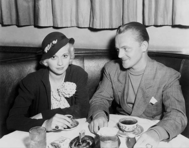 Hollywood William Cagney And Lucille Ball Drinking A Coffee Cup Ju- 1933 Photo