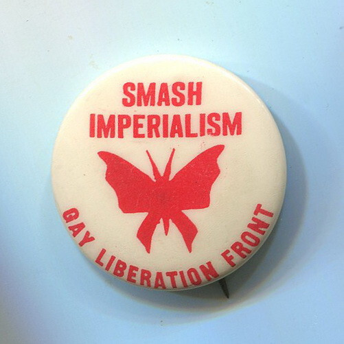 c. 1969  Gay Liberation Front  SMASH IMPERIALISM  Civil Rights Protest Cause Pin