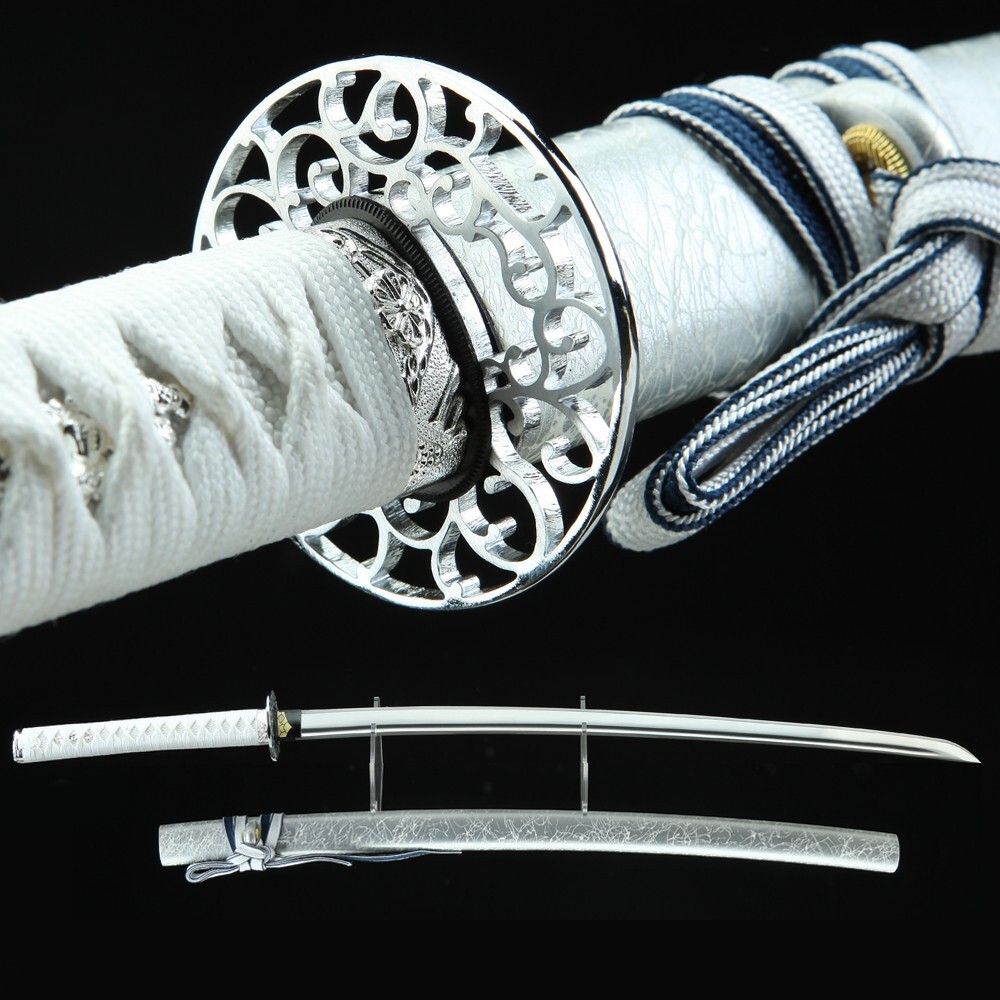 Handmade Japanese Katana Clay Tempered Hamon 1095 High Carbon Steel Sharp Swords Handmade Japanese Katana Clay Tempered Hamon 1095 High Carbon Steel Sharp Swords