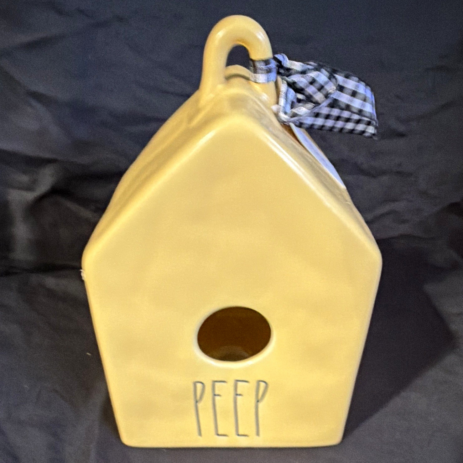 Rae Dunn Artisan Collection Yellow Ceramic Birdhouse \
