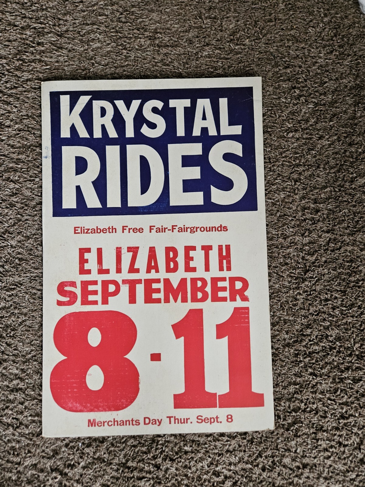 Vintage Krystal Rides Carnival Poster Vintage Krystal Rides Carnival Poster