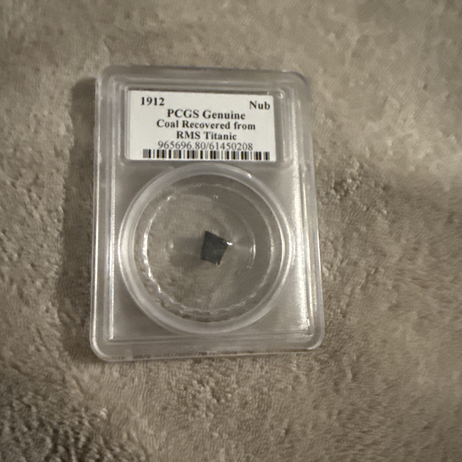 1912 RMS Titanic Coal Nub Recovered Shipwreck Relic PCGS Genuine *Bigger Piece** 1912 RMS Titanic Coal Nub Recovered Shipwreck Relic PCGS Genuine *Bigger Piece**