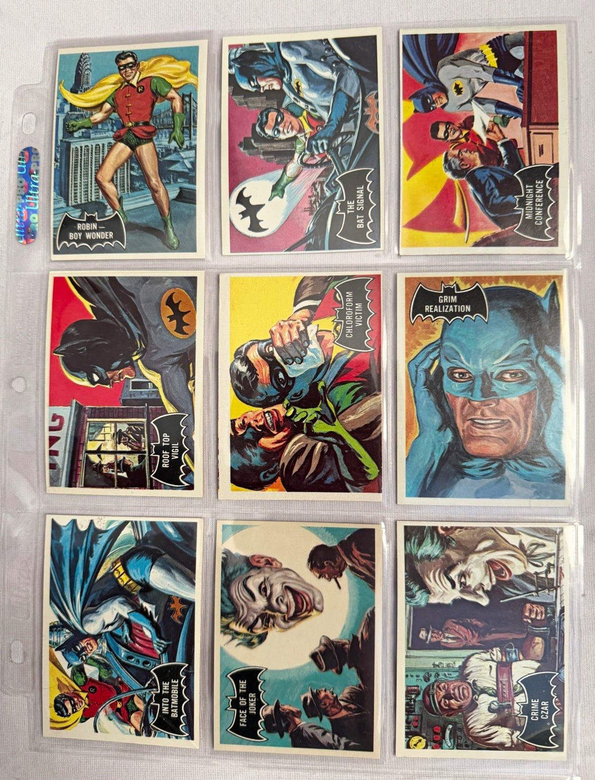 1966 Batman Almost Complete Set Black Bat Set (54/55, #1 Missing) Vintage