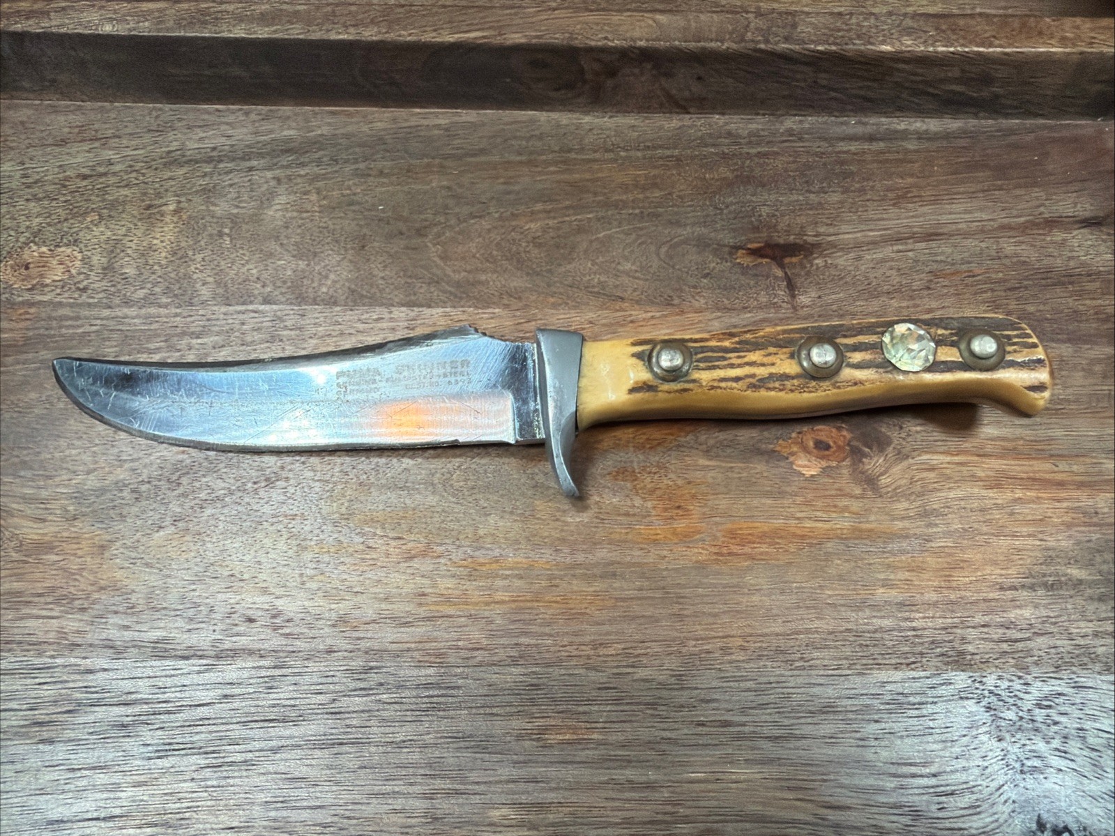 RARE Vintage Puma Pre-64 Skinner 6393 Stag Handle Knife No Serial Number RARE Vintage Puma Pre-64 Skinner 6393 Stag Handle Knife No Serial Number