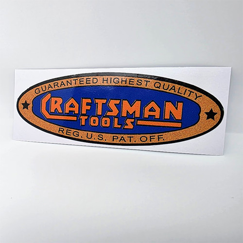 CRAFTSMAN TOOLS 1930's Vintage Style DECAL,  6 Inch, Vinyl STICKER
