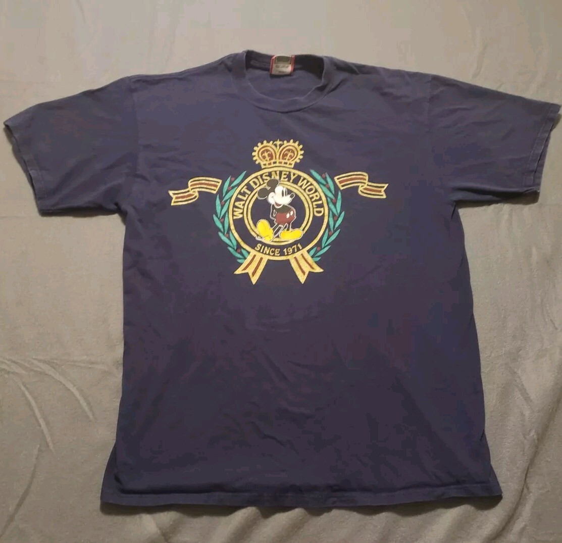 Walt Disney World Tshirt Size Large Blue Adult Mickey Mouse VTG Walt Disney World Tshirt Size Large Blue Adult Mickey Mouse VTG