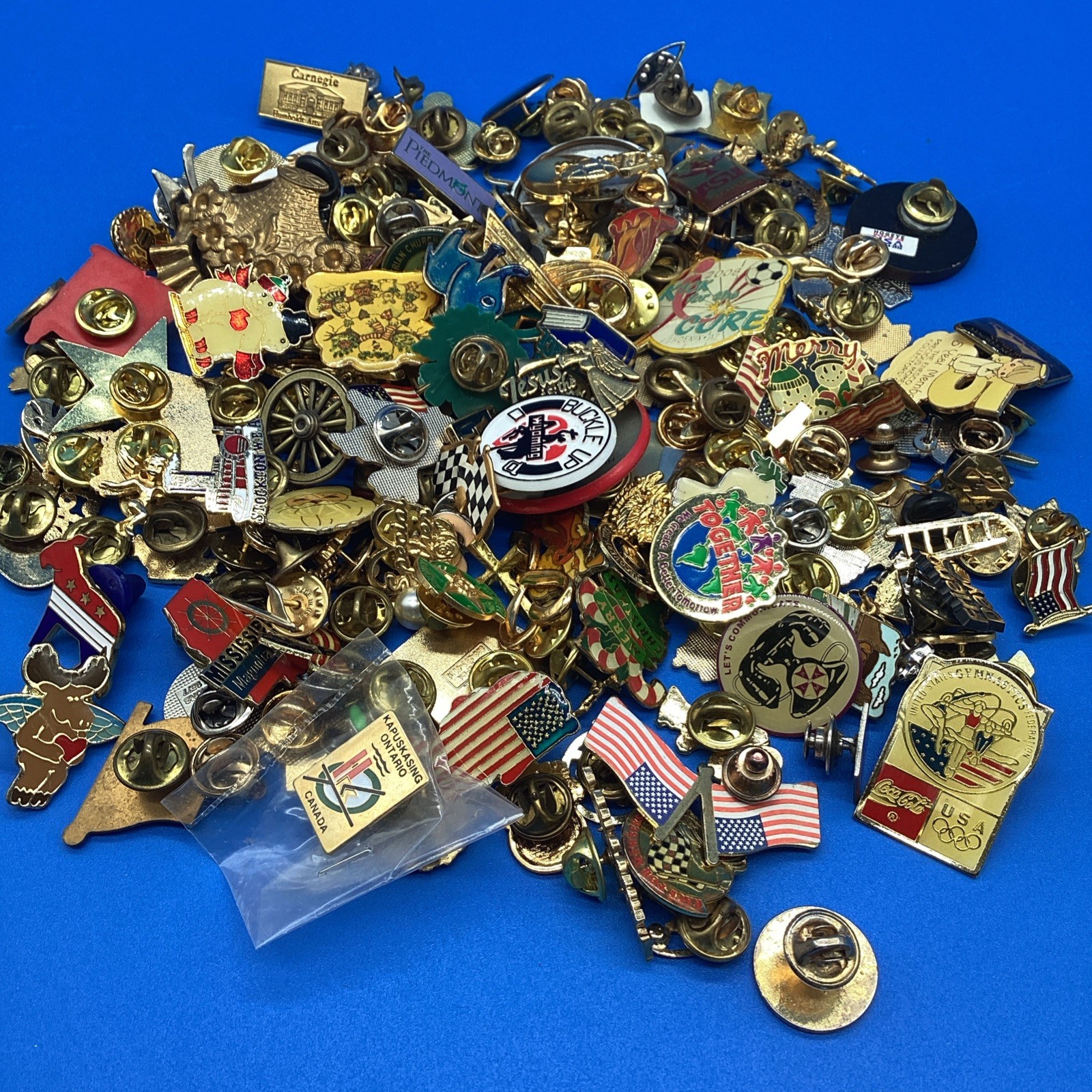 Bulk Lot of 178 Vintage Lapel Pins Enamel Hat Tie Tac Assorted Mixed Collection Bulk Lot of 178 Vintage Lapel Pins Enamel Hat Tie Tac Assorted Mixed Collection