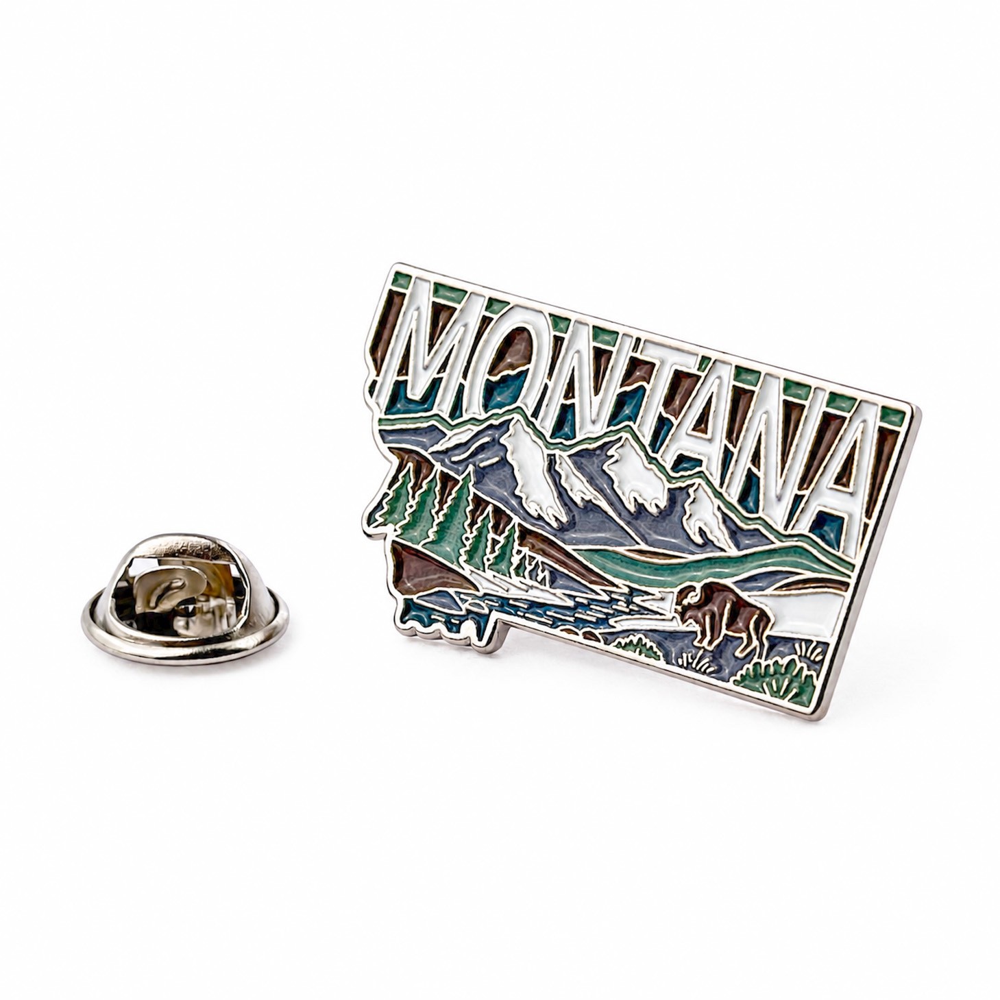 Montana Enamel Lapel Pin – Collectible State Souvenir Montana Enamel Lapel Pin – Collectible State Souvenir