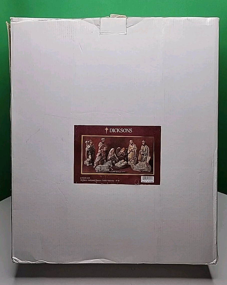 Vintage Dicksons Nativity Set Large Resin Figurines - CH-625.