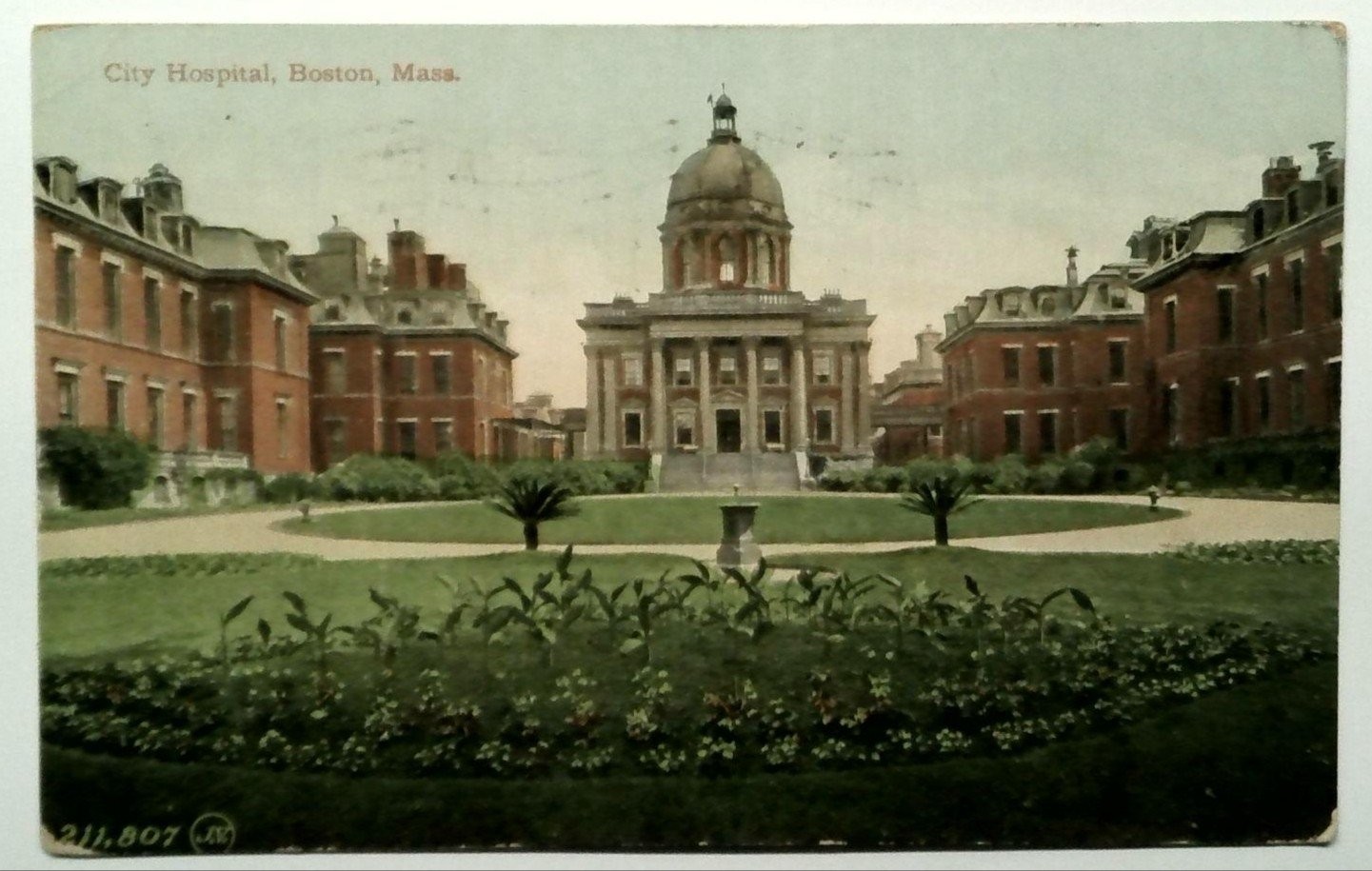 Vintage Boston City Hospital Divided Back Lithograph Postcard 1907-1915 Vintage Boston City Hospital Divided Back Lithograph Postcard 1907-1915