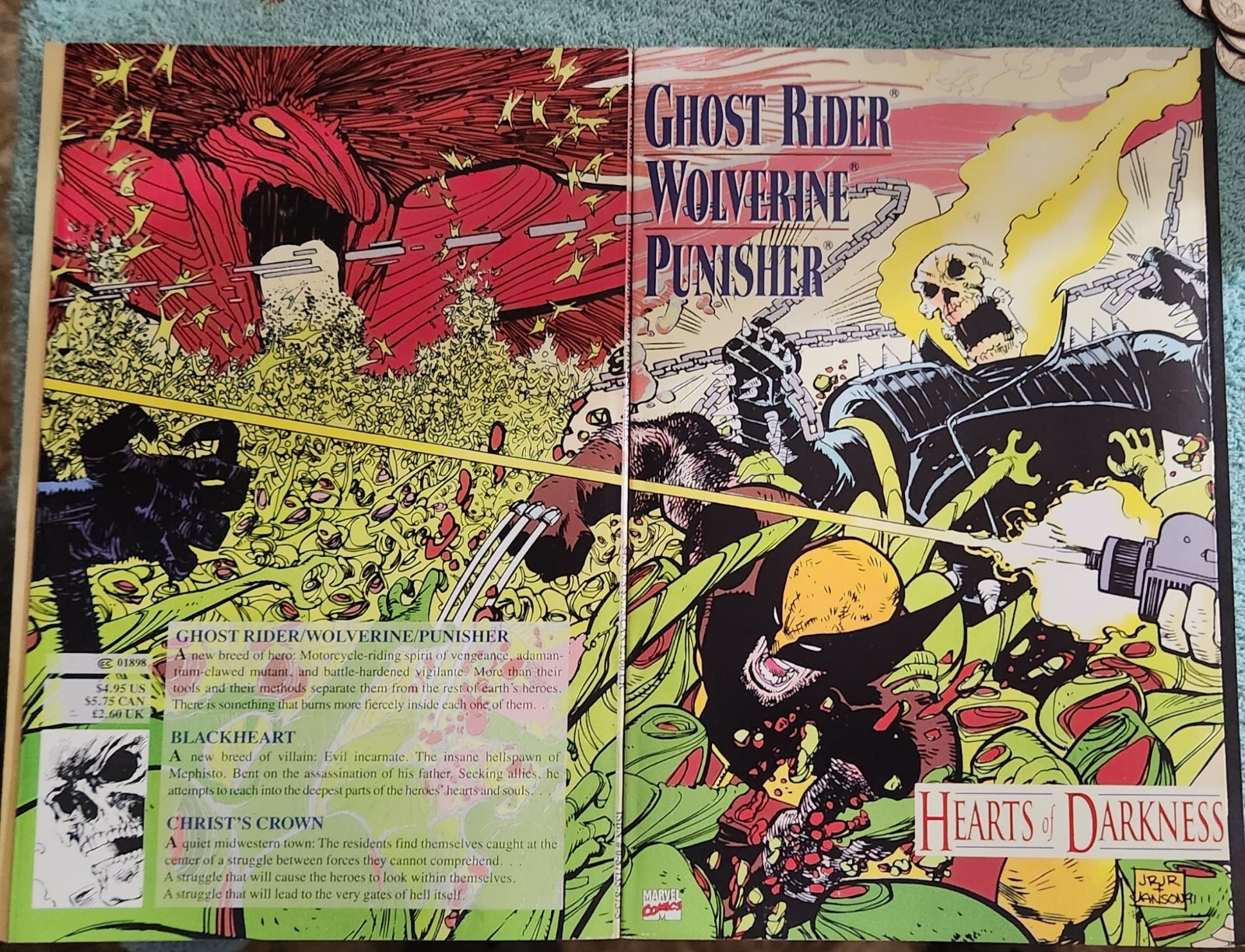 GHOST RIDER/WOLVERINE/PUNISHER HEARTS OF DARKNESS #1 (Marvel, 1991) Prestige GHOST RIDER/WOLVERINE/PUNISHER HEARTS OF DARKNESS #1 (Marvel, 1991) Prestige