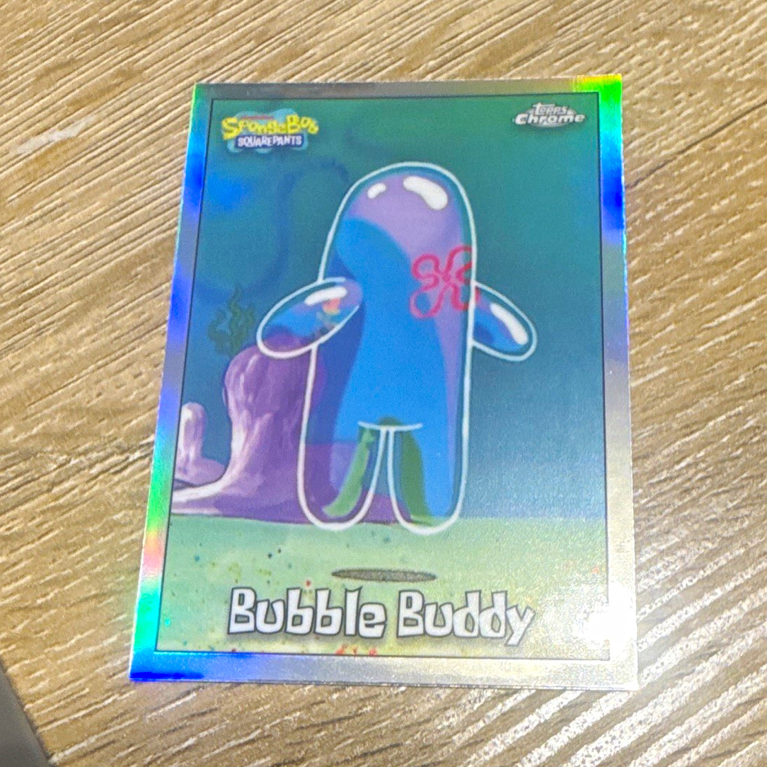 Topps 2025 Chrome SpongeBob SquarePants Bubble Buddy #35 Refractor