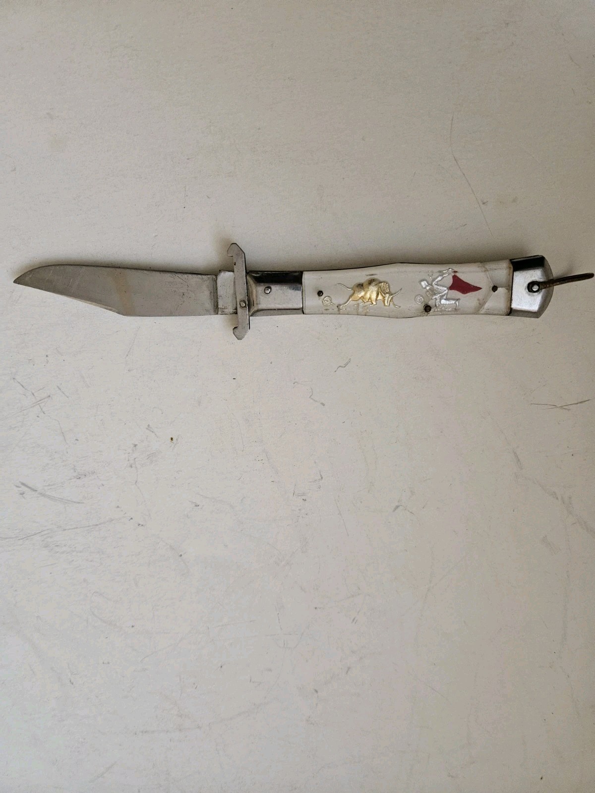 1950s Yasuo Imai Seki Japan Matador Swing Guard Folding Knife Stainless Blade 1950s Yasuo Imai Seki Japan Matador Swing Guard Folding Knife Stainless Blade