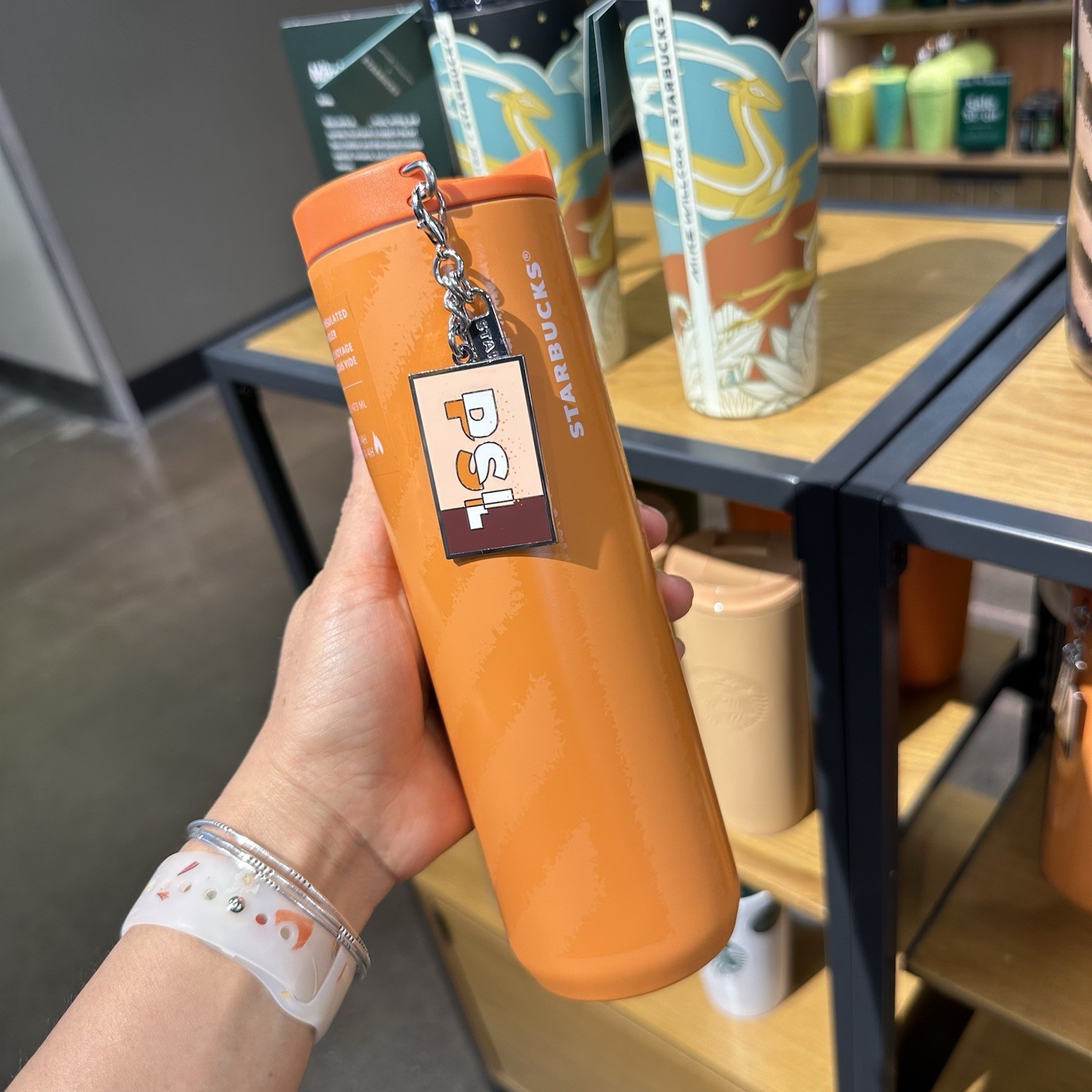 Starbucks Tumbler 2025 Fall Halloween Pumpkin Spice Latte PSL Charm New