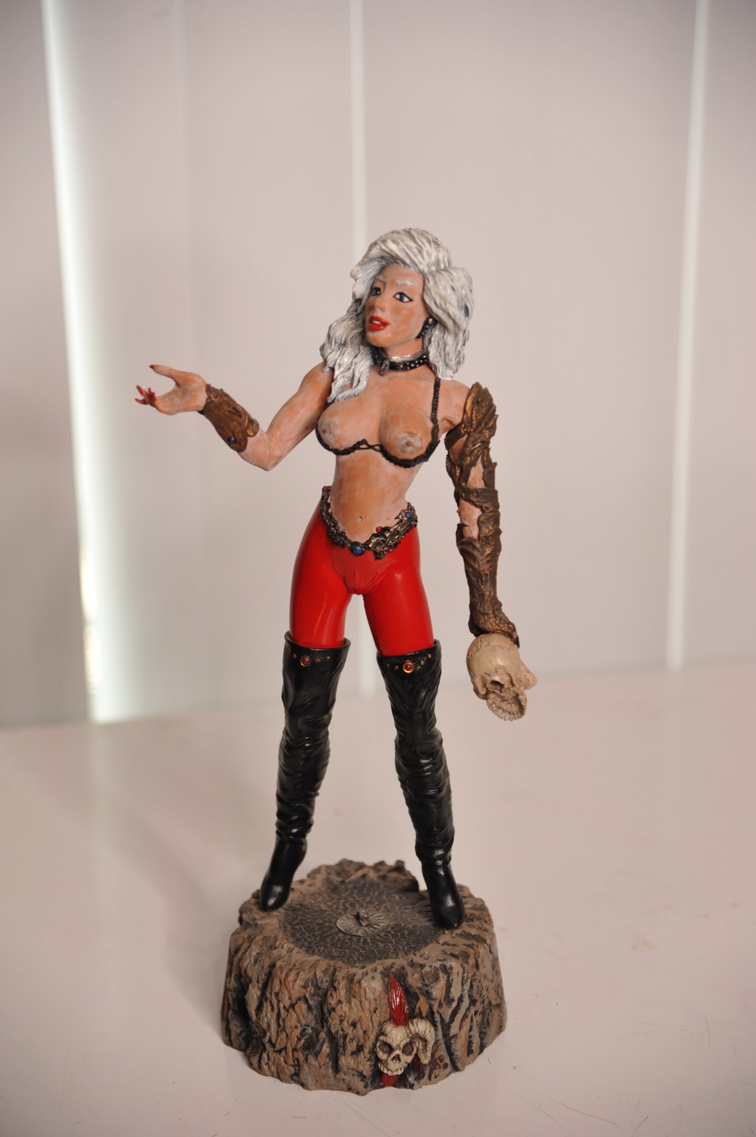 woman statue - built and painted