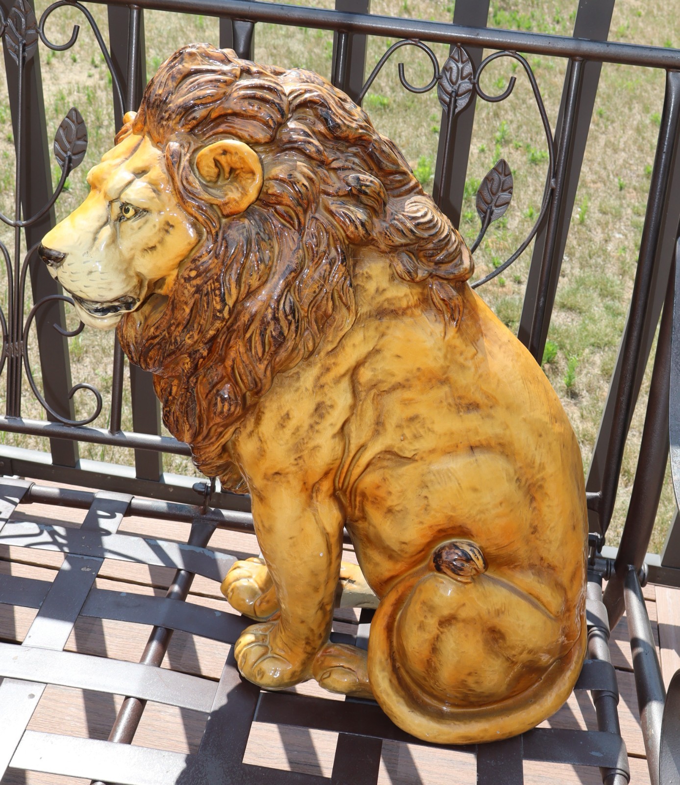 VTG Sitting Lion Statue 1970s 26 VTG Sitting Lion Statue 1970s 26