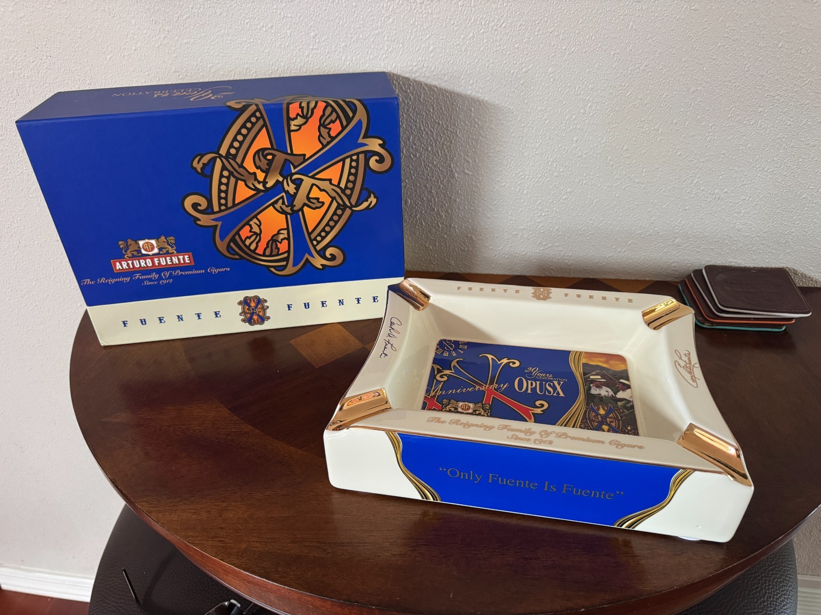 Cigar Ashtray - Arturo Fuente Opus X 20th Anniversary Blue Limited Edition
